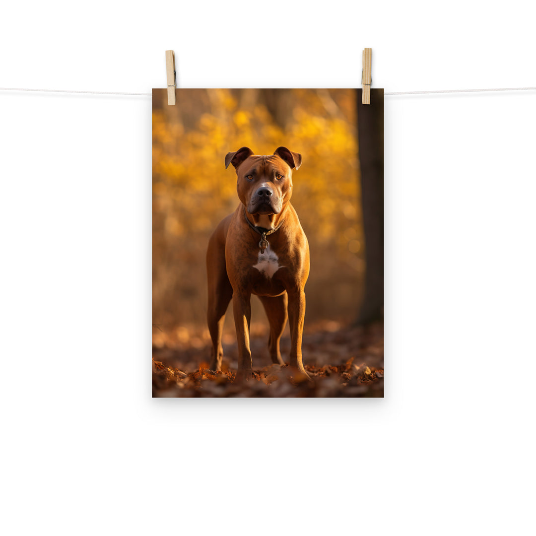 American Staffordshire Terrier Photo paper poster - PosterfyAI.com