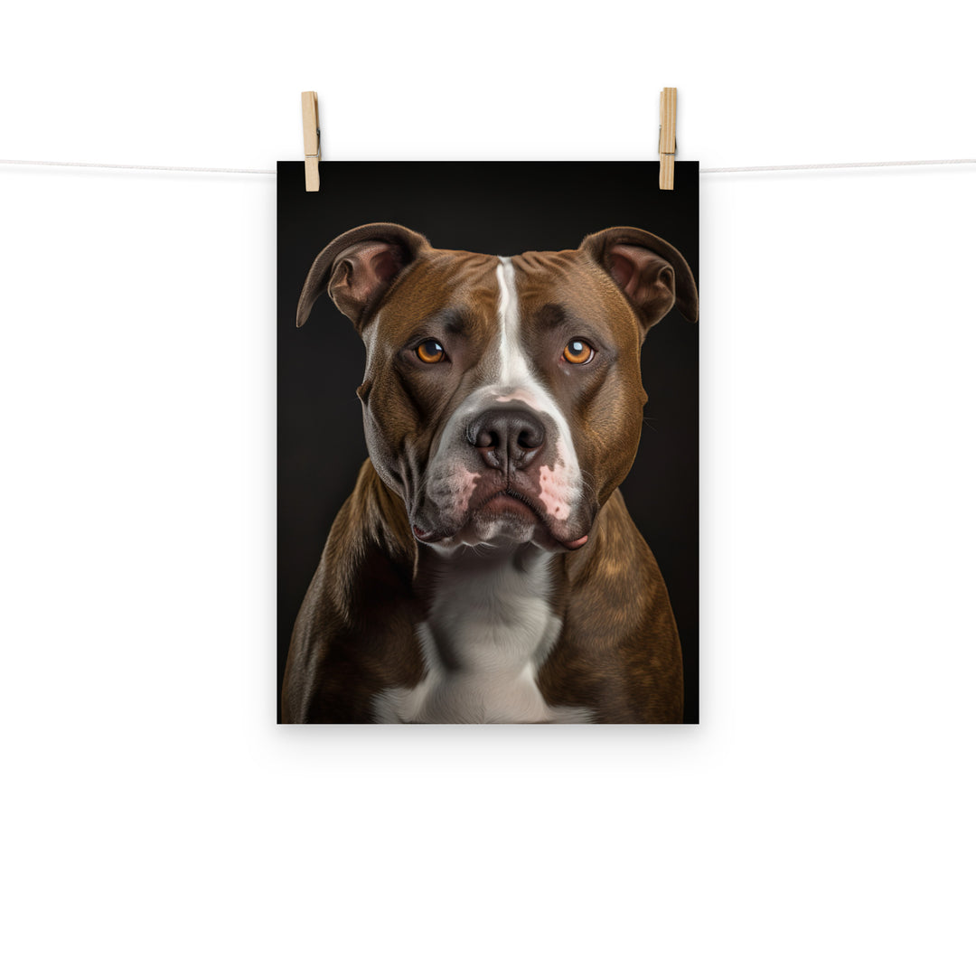 American Staffordshire Terrier Photo paper poster - PosterfyAI.com