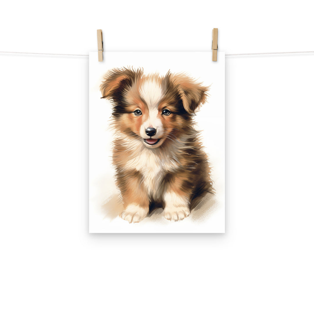 Shetland Sheepdog Photo paper poster - PosterfyAI.com