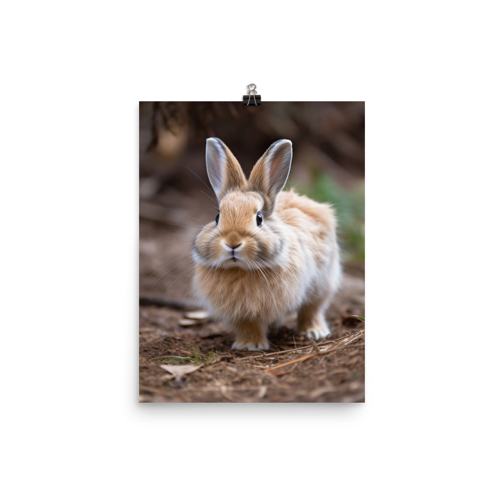 Lionhead Bunny Photo paper poster - PosterfyAI.com