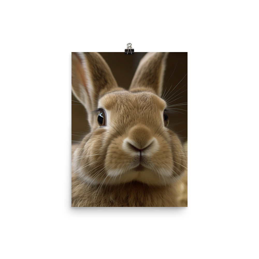Flemish Giant Rabbits Photo paper poster - PosterfyAI.com