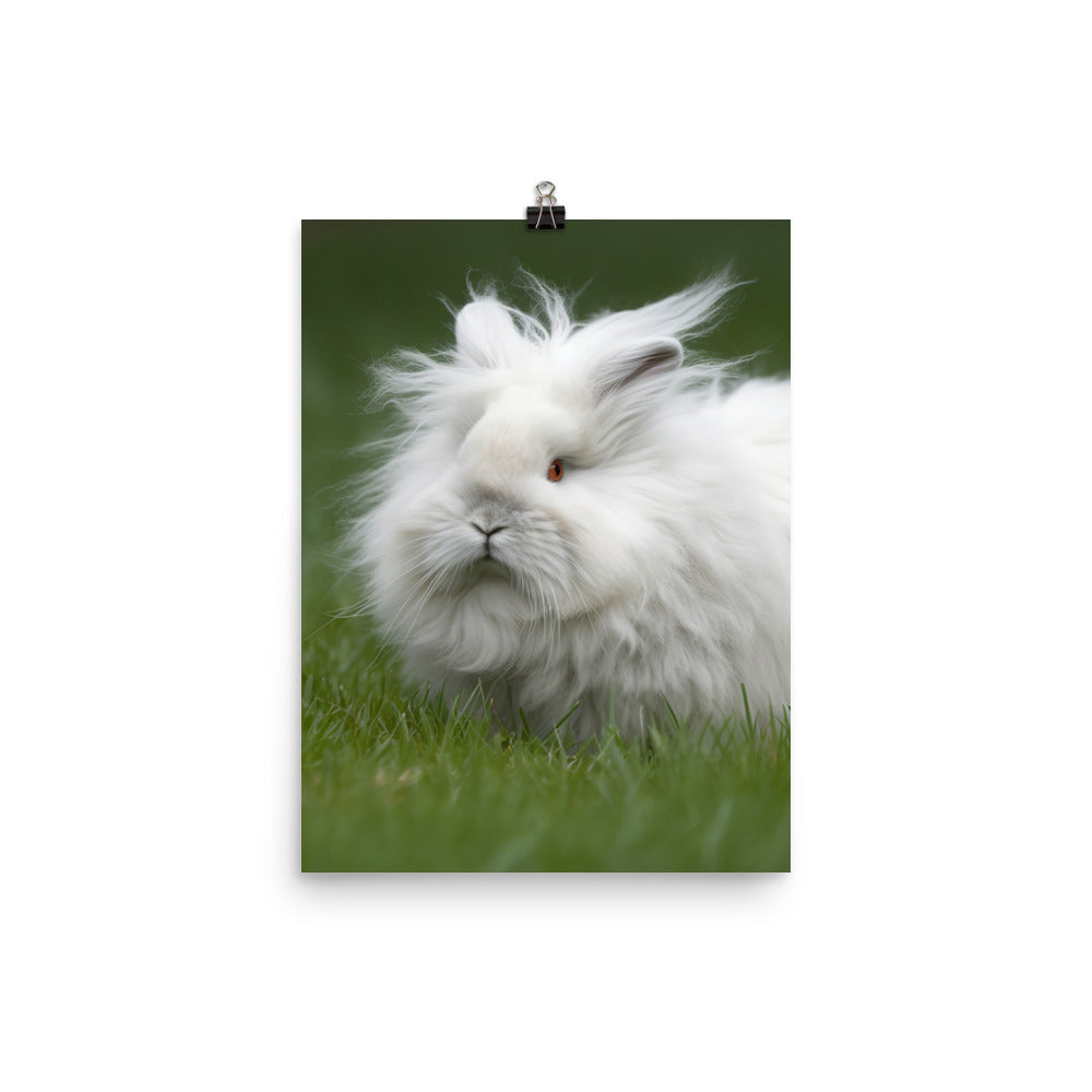 Fluffy Bunny Photo paper poster - PosterfyAI.com