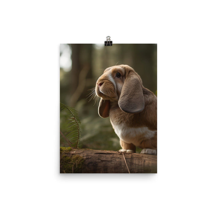 English Lop in Nature Photo paper poster - PosterfyAI.com