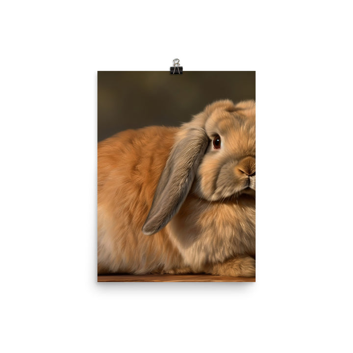 American Fuzzy Lop Portrait Photo paper poster - PosterfyAI.com