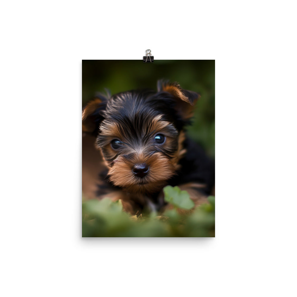 Yorkshire Terrier Pup Photo paper poster - PosterfyAI.com