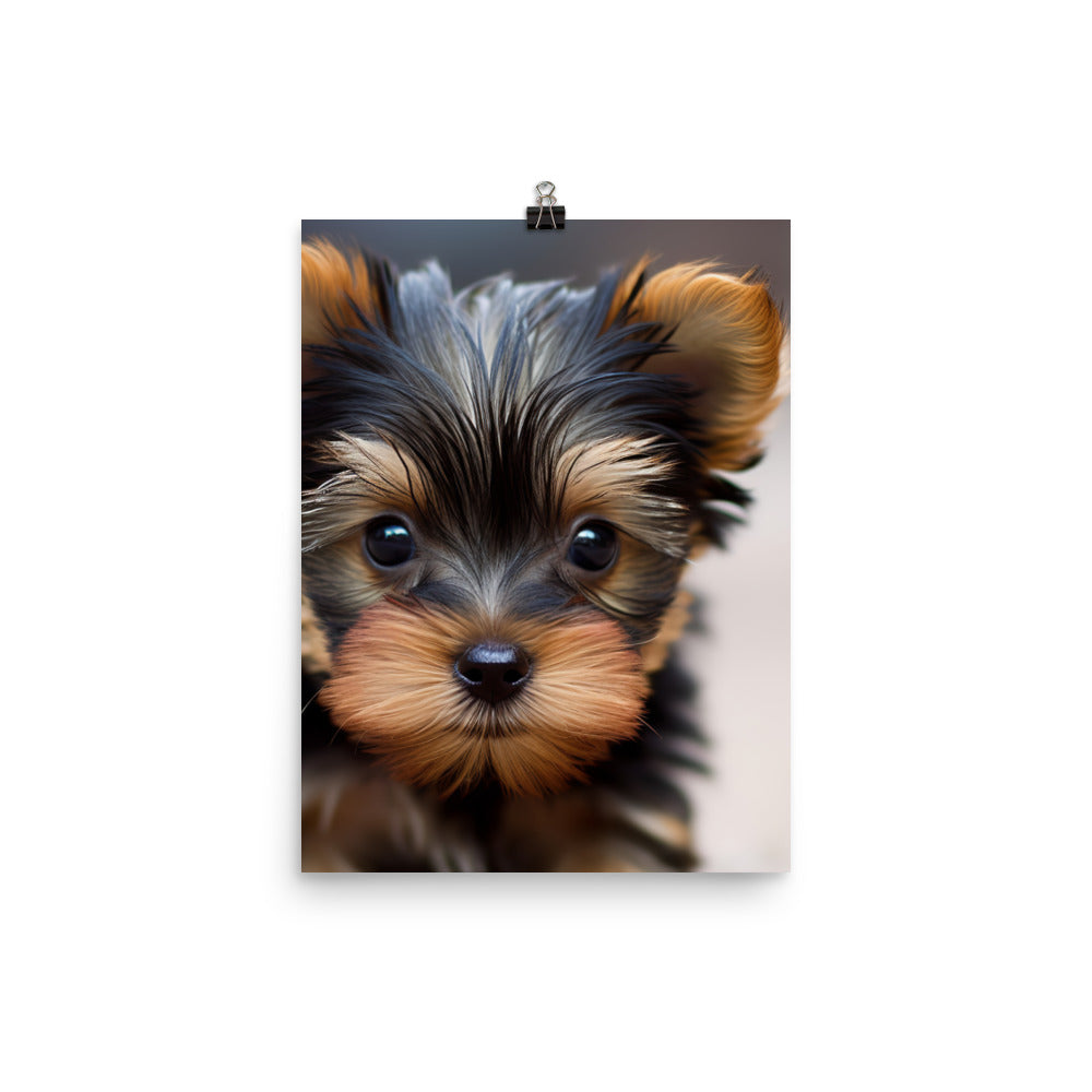 Yorkshire Terrier Pup Photo paper poster - PosterfyAI.com