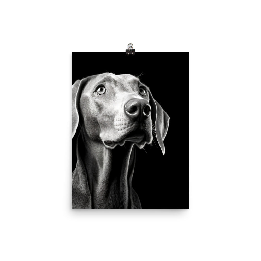 Weimaraner in Black and White Photo paper poster - PosterfyAI.com