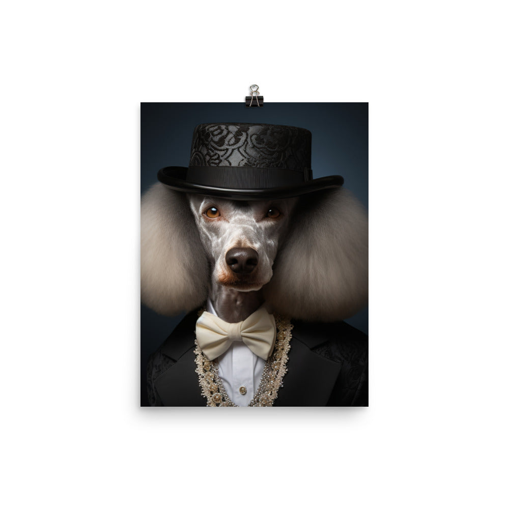 The Glamorous Poodle Photo paper poster - PosterfyAI.com