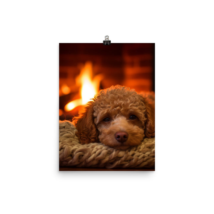 The Adorable Poodle Photo paper poster - PosterfyAI.com