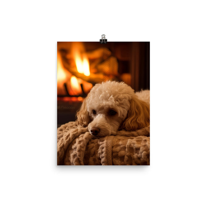 The Adorable Poodle Photo paper poster - PosterfyAI.com