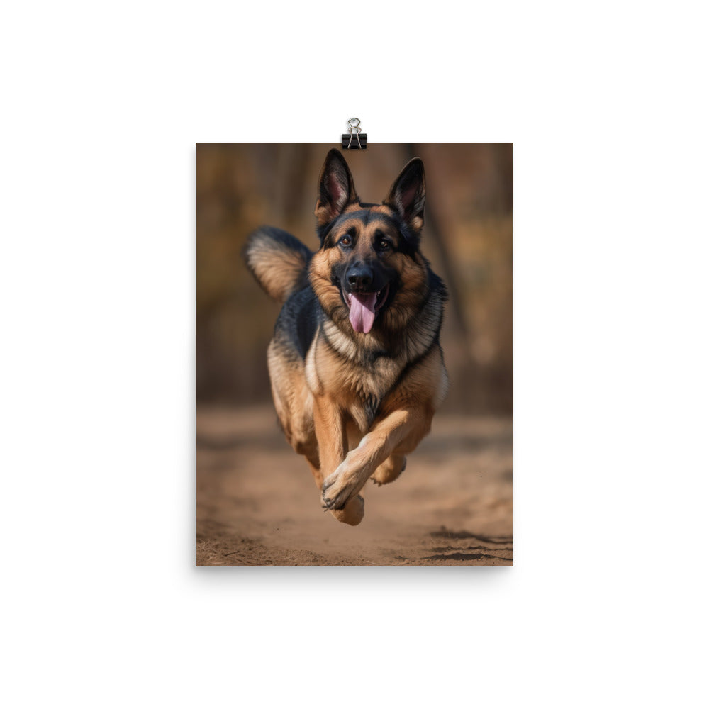 German Shepherd Photo paper poster - PosterfyAI.com