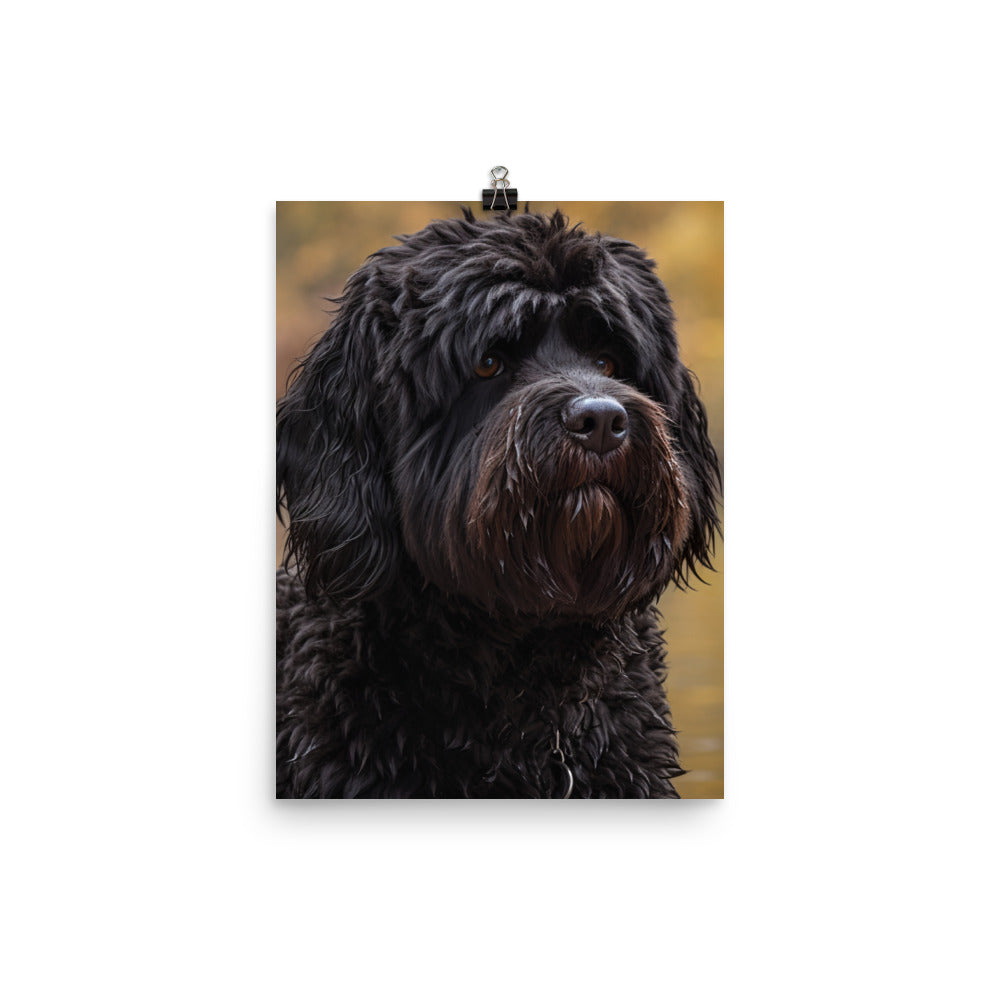 Portuguese Water Dog walk Photo paper poster - PosterfyAI.com