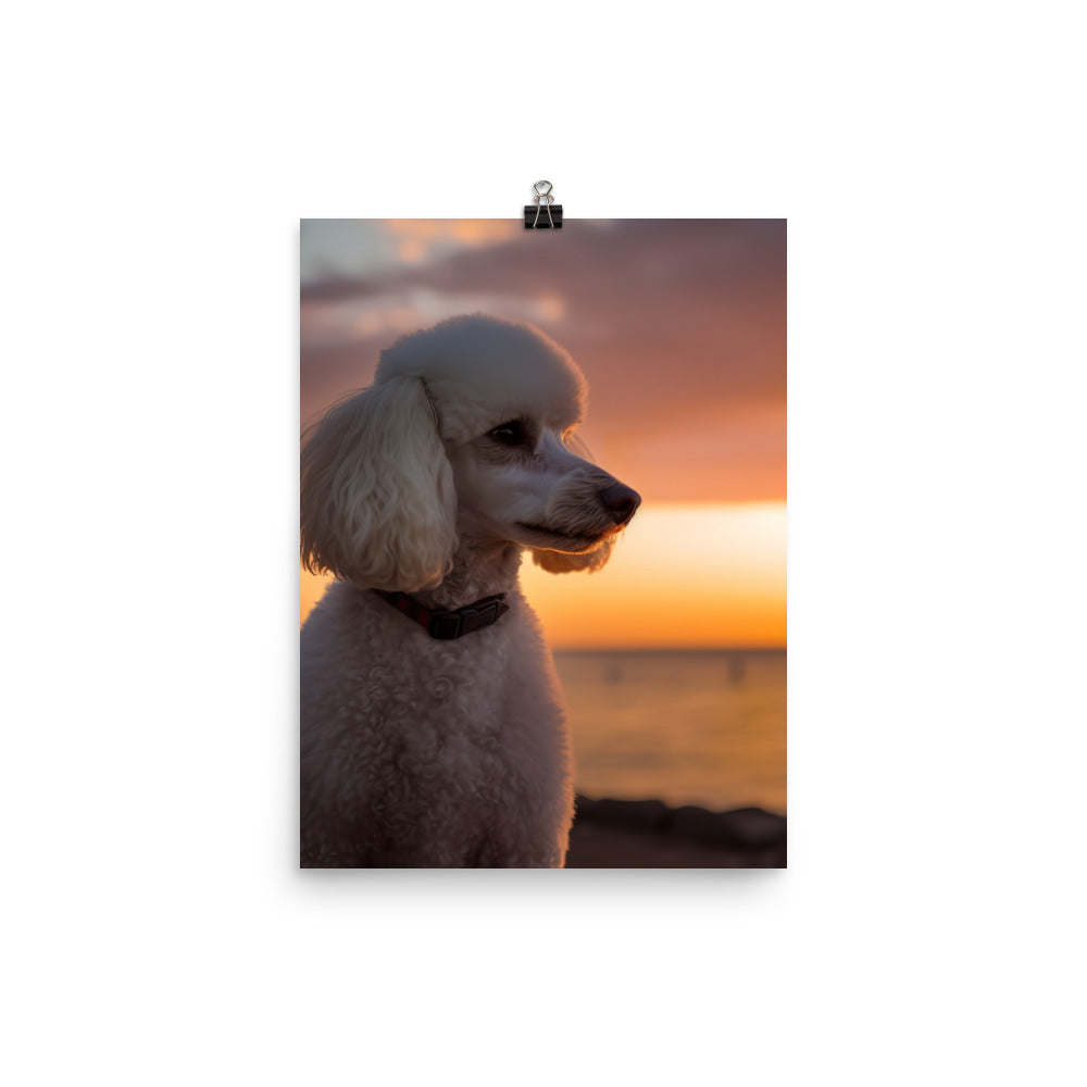 Poodle by the Seaside Photo paper poster - PosterfyAI.com