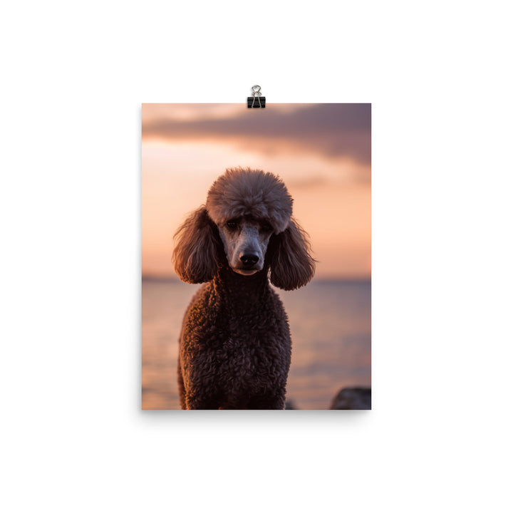 Poodle by the Seaside Photo paper poster - PosterfyAI.com