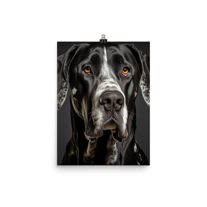 Noble Great Dane Portrait Photo paper poster - PosterfyAI.com