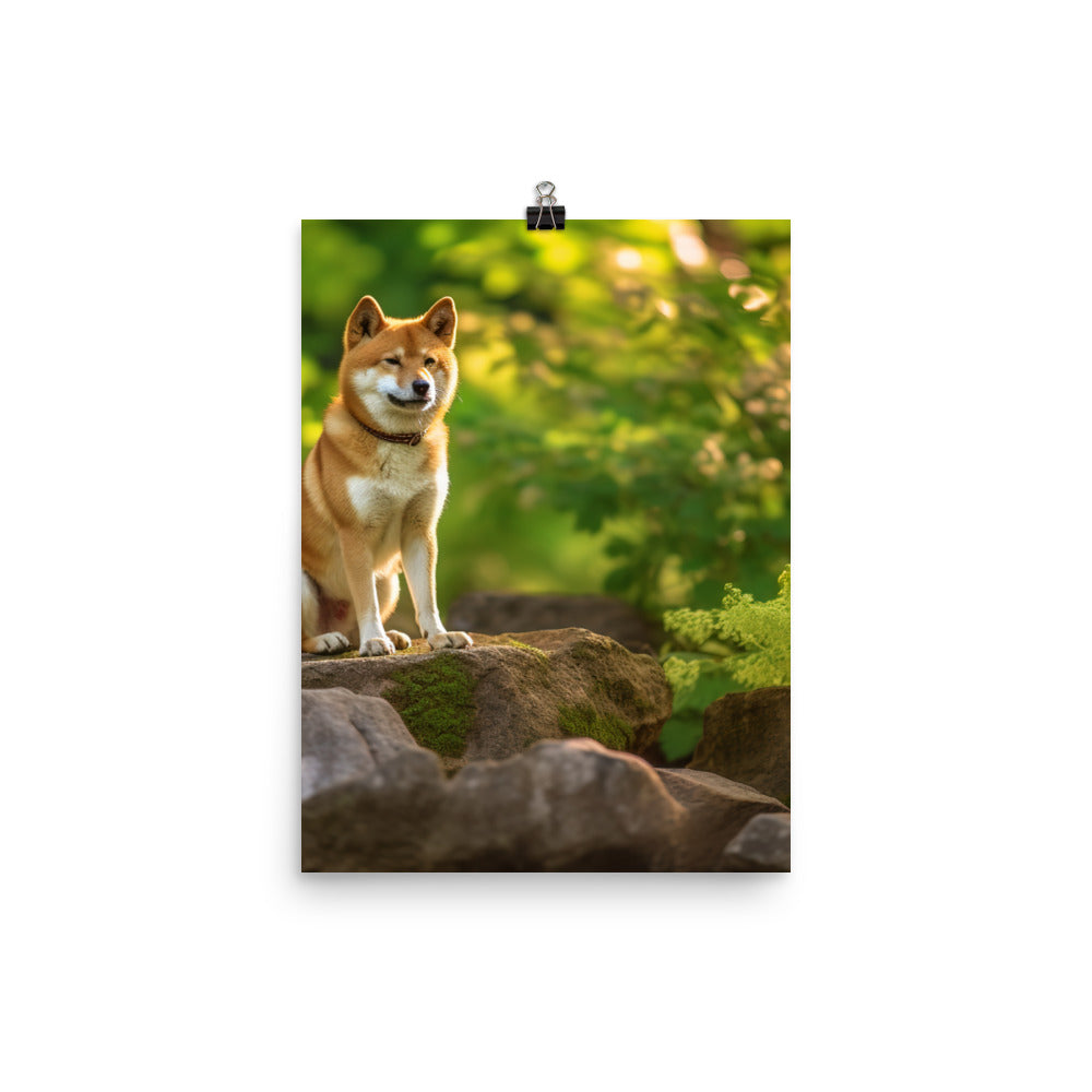 Magnificent Shiba Inu Photo paper poster - PosterfyAI.com