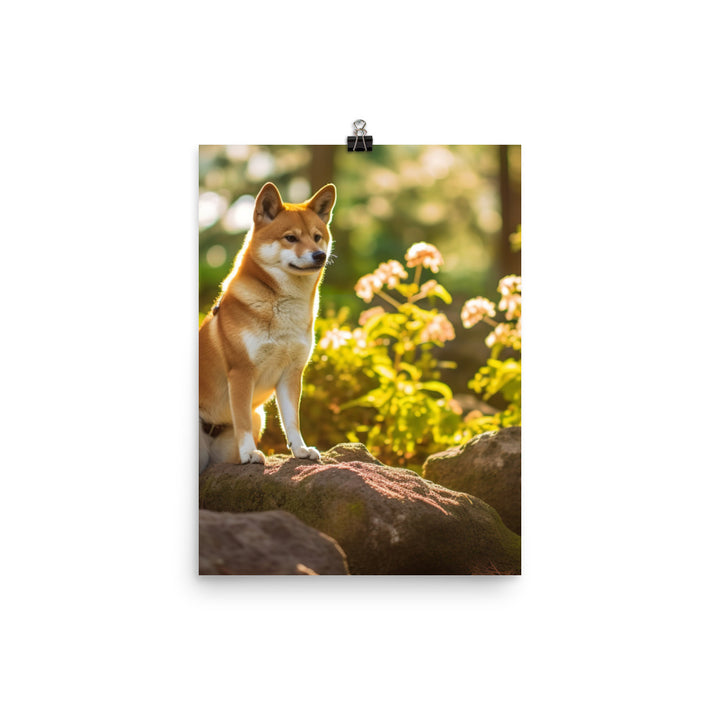 Magnificent Shiba Inu Photo paper poster - PosterfyAI.com