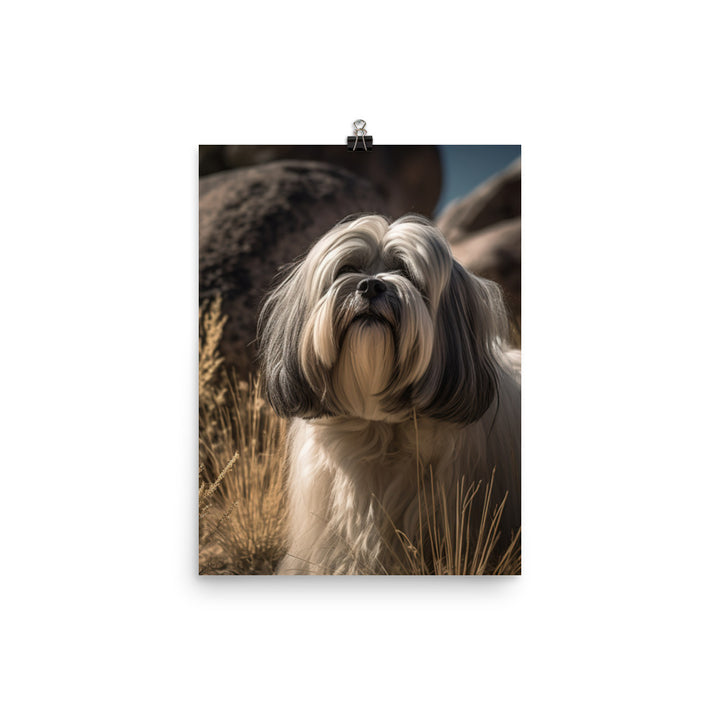 Lhasa Apso in Nature Photo paper poster - PosterfyAI.com