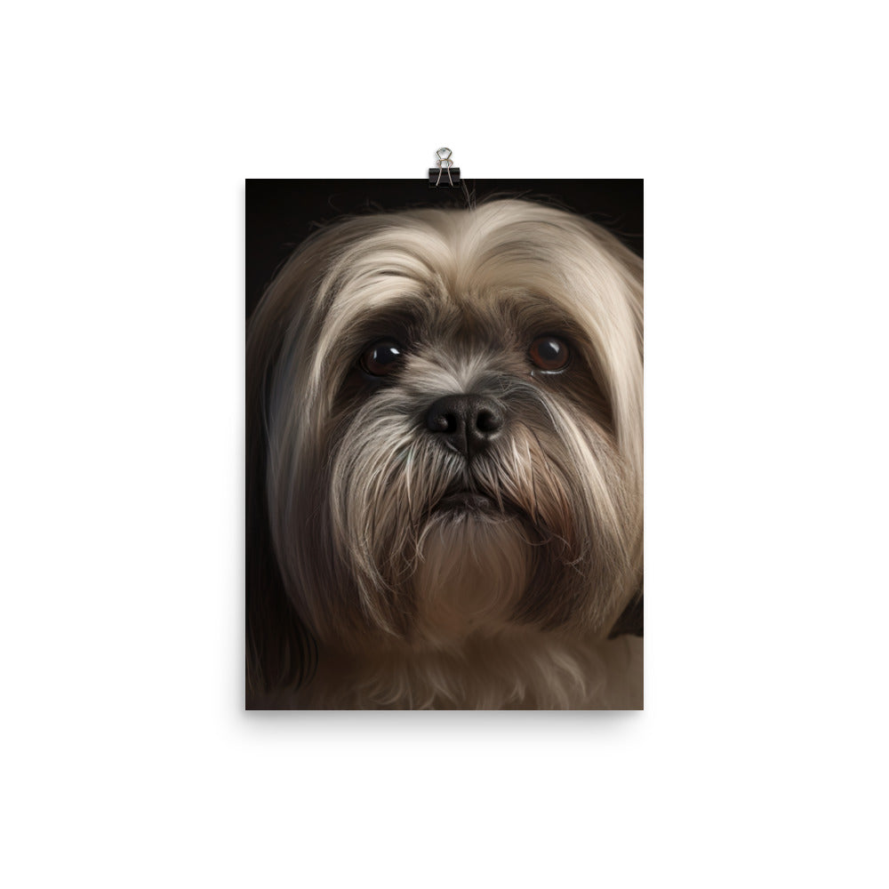 Lhasa Apso Glamour Shot Photo paper poster - PosterfyAI.com