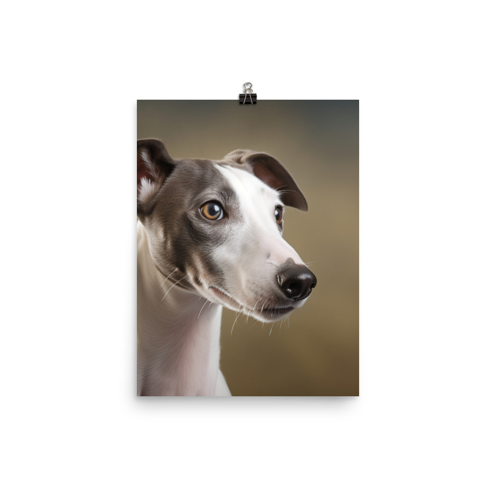 Graceful Whippet Photo paper poster - PosterfyAI.com