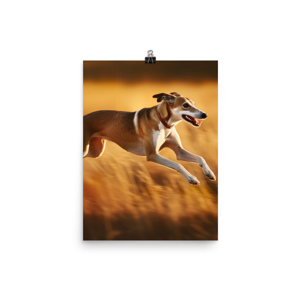 Graceful Greyhound Photo paper poster - PosterfyAI.com