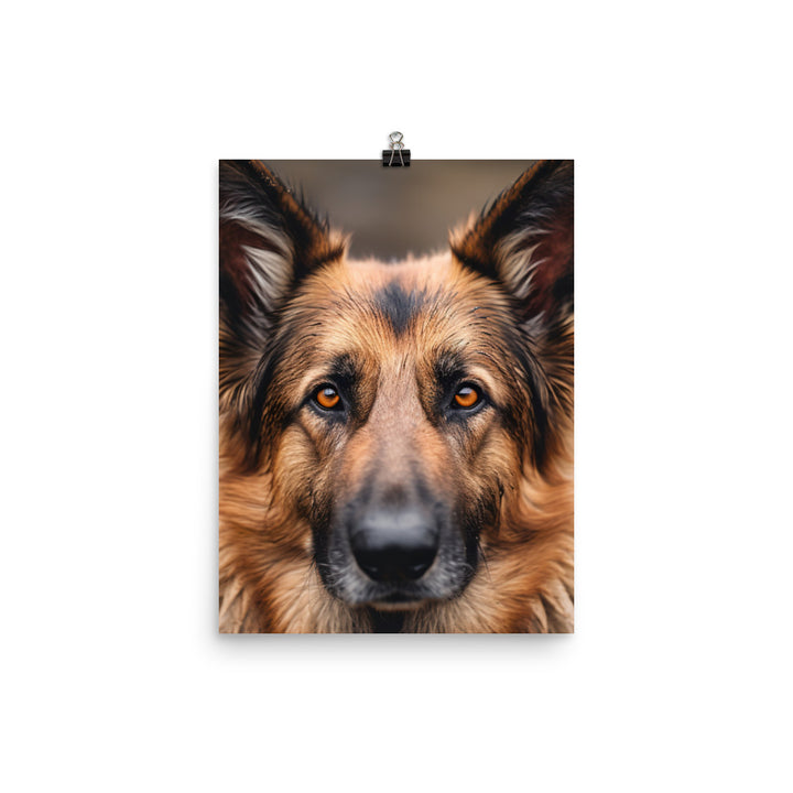 German Shepherd Playtime Photo paper poster - PosterfyAI.com