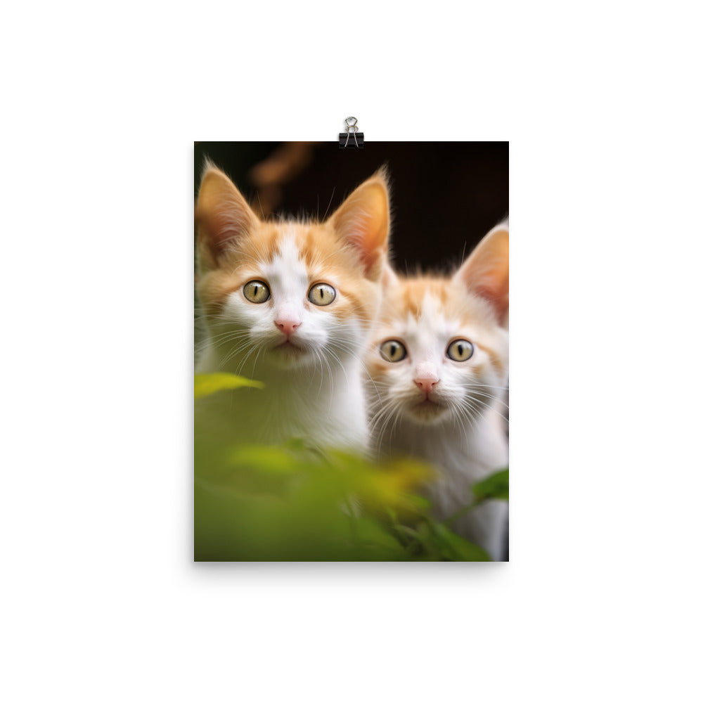 Japanese Bobtail Kitten Photo paper poster - PosterfyAI.com