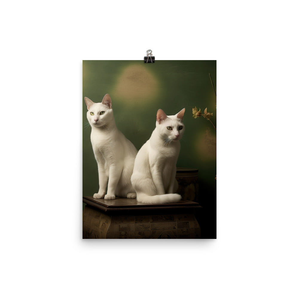 Japanese Bobtail Cat Photo paper poster - PosterfyAI.com