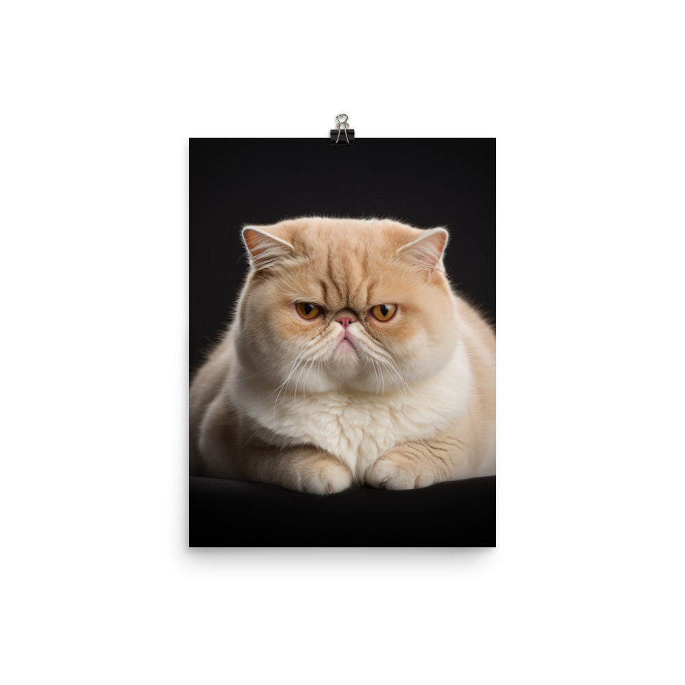 Elegance of Exotic Shorthair Cat Photo paper poster - PosterfyAI.com