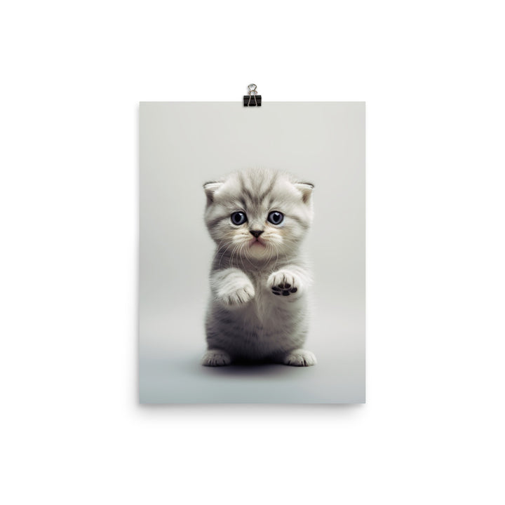 Scottish Fold Kitten Photo paper poster - PosterfyAI.com