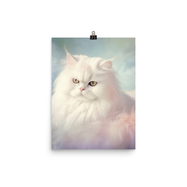 Persian Cat in Dreamy Pastel Photo paper poster - PosterfyAI.com