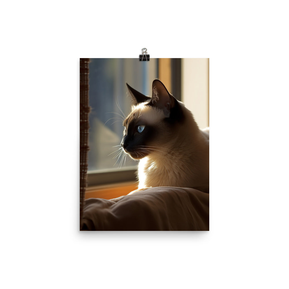 Siamese Serenity Photo paper poster - PosterfyAI.com