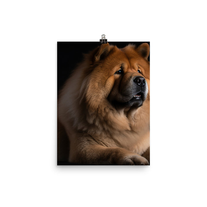 Chow Chow Sitting Proudly Photo paper poster - PosterfyAI.com