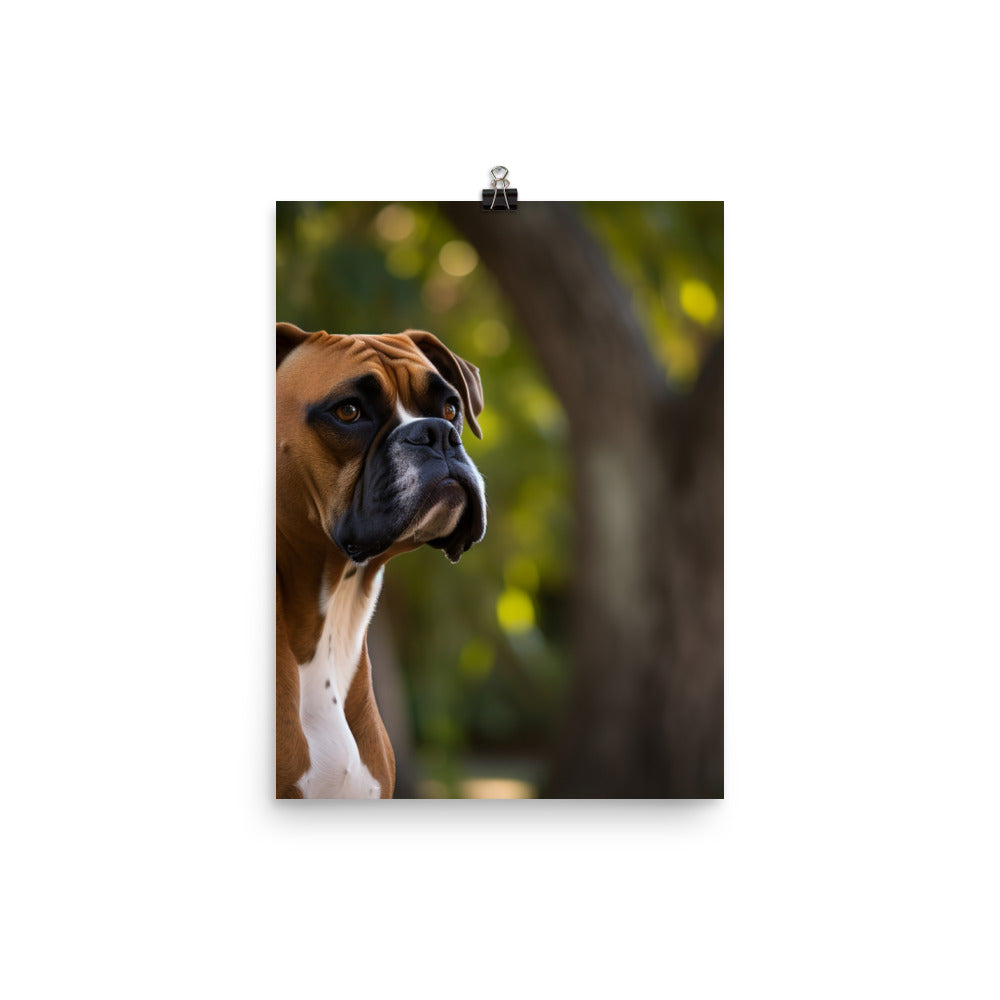 Boxer in the Park Photo paper poster - PosterfyAI.com