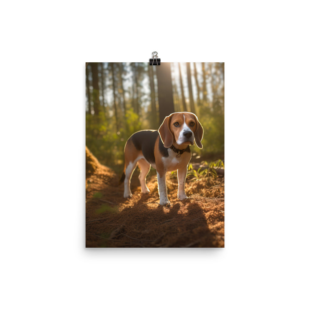 Beagle on the scent Photo paper poster - PosterfyAI.com