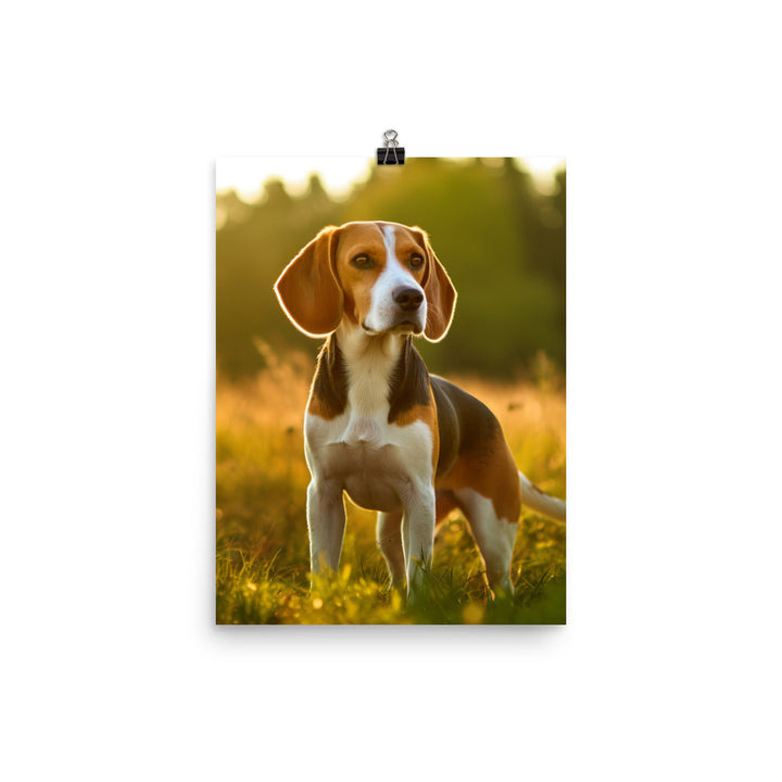 Beagle on the hunt Photo paper poster - PosterfyAI.com