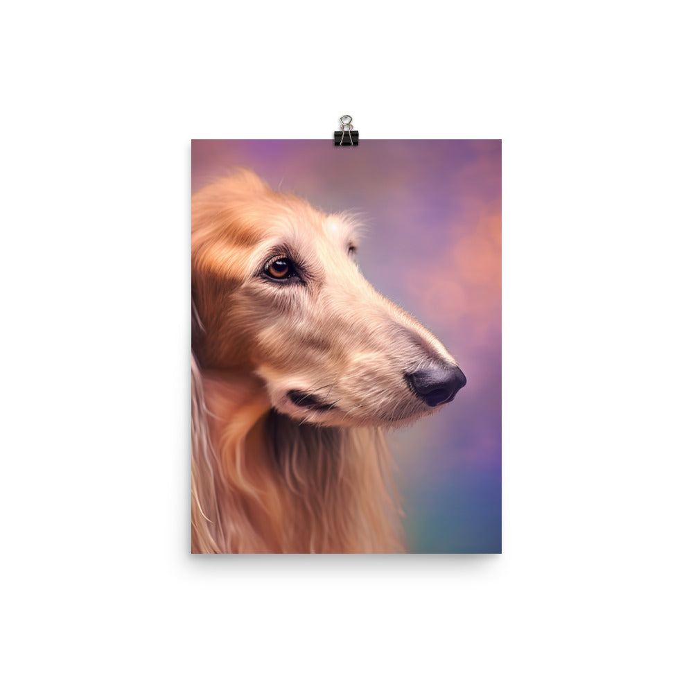 Afghan Hound portrait with bokeh Photo paper poster - PosterfyAI.com