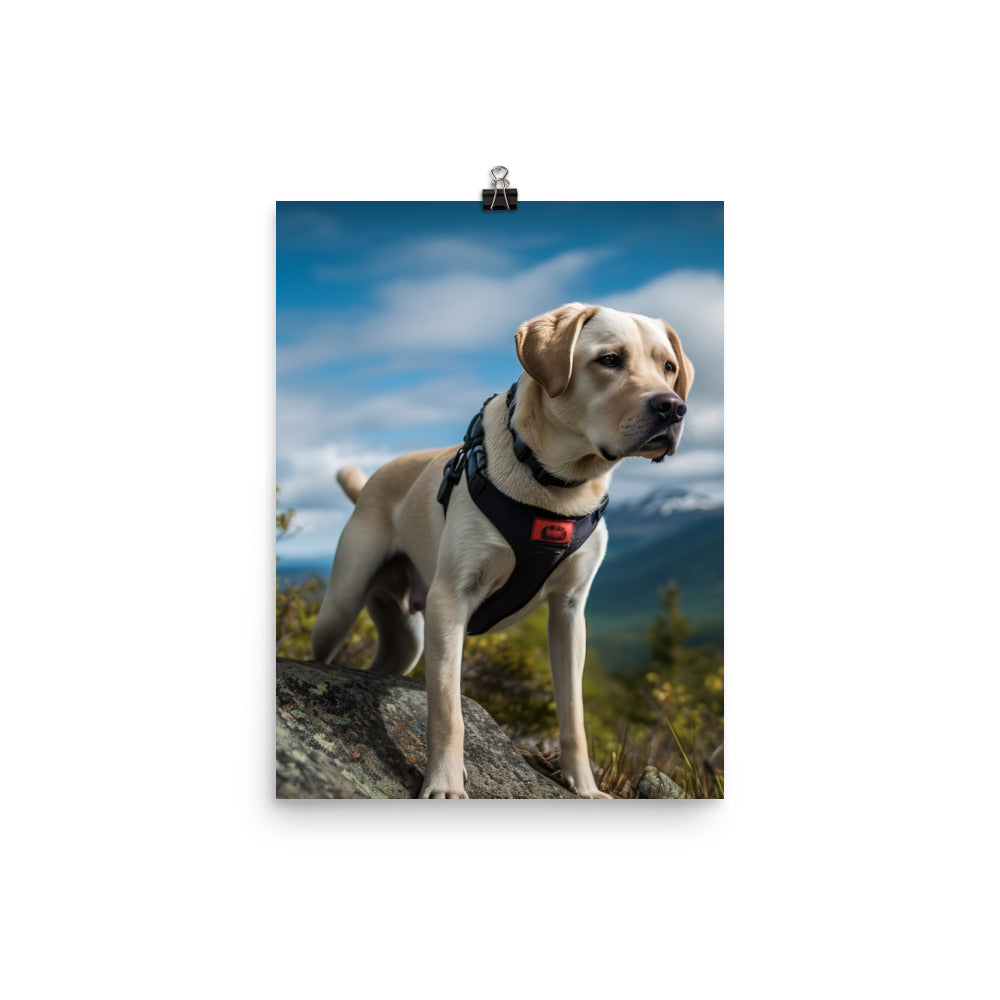 A Labrador Retriever enjoying the great outdoors Photo paper poster - PosterfyAI.com