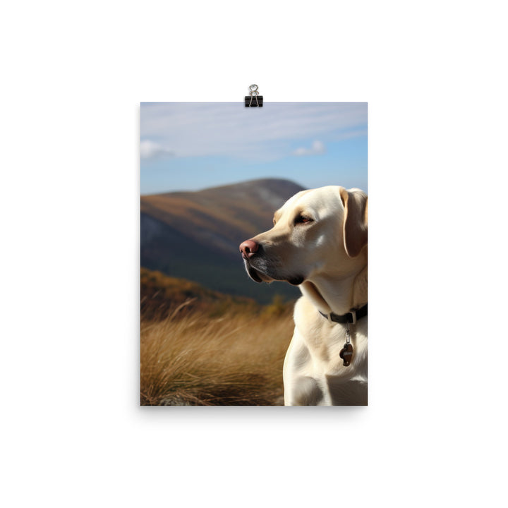 A Labrador Retriever enjoying the great outdoors Photo paper poster - PosterfyAI.com