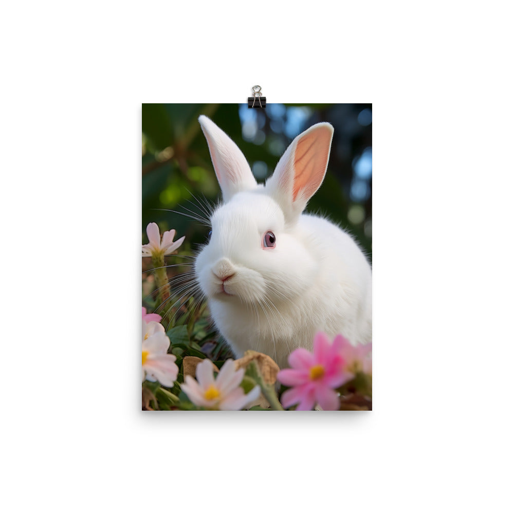 Florida White Bunny Photo paper poster - PosterfyAI.com