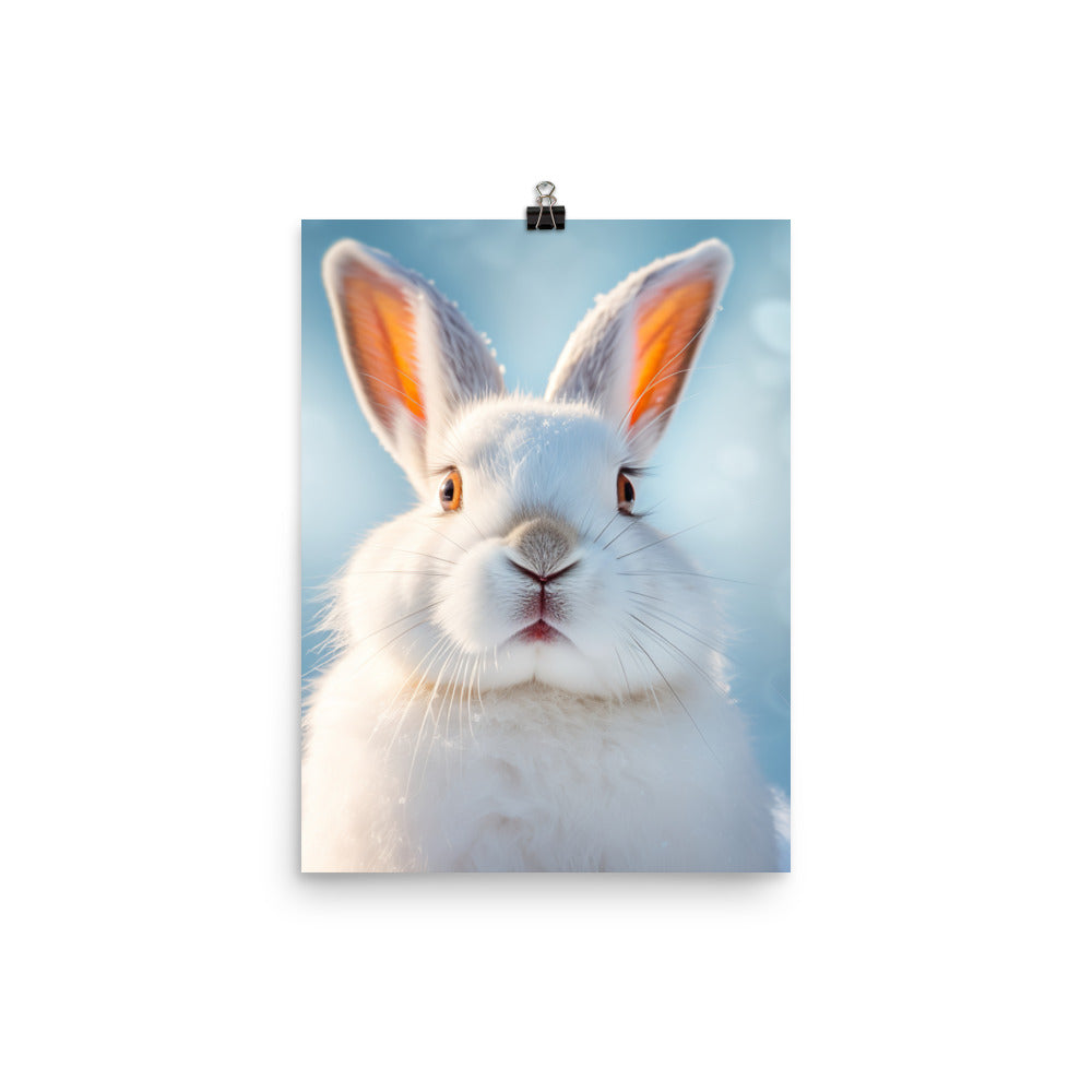 Florida White Bunny Photo paper poster - PosterfyAI.com