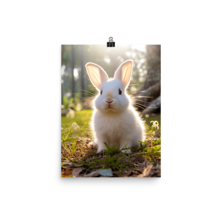 Florida White Bunny Photo paper poster - PosterfyAI.com