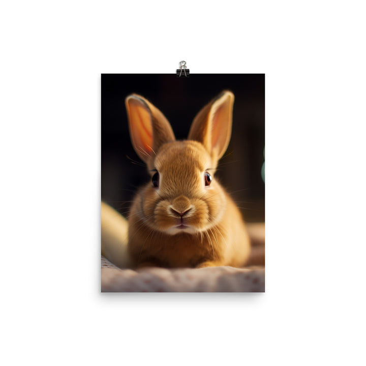 Mini Rex Bunny Photo paper poster - PosterfyAI.com