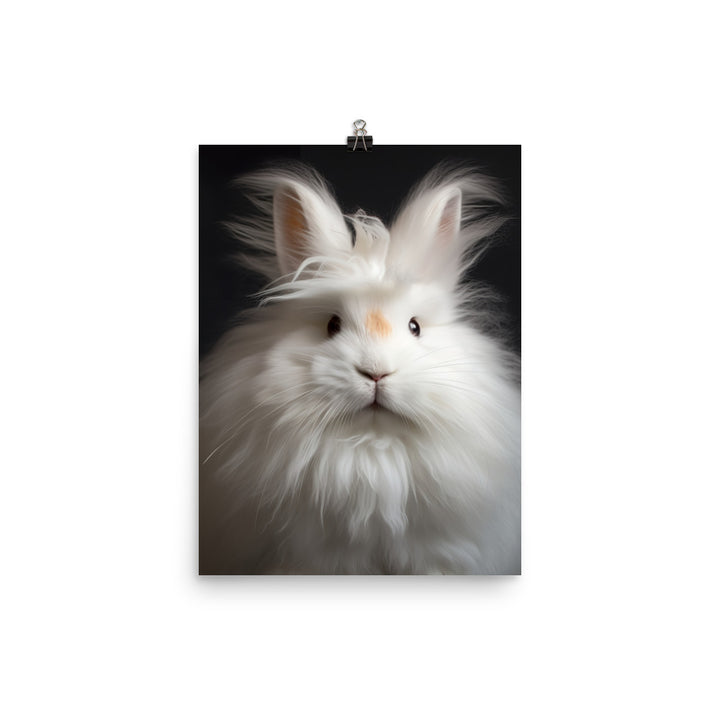 French Angora Bunny Photo paper poster - PosterfyAI.com