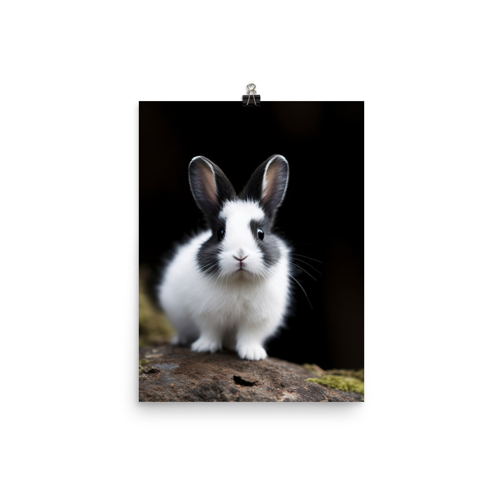 Dwarf Hotot Bunny Photo paper poster - PosterfyAI.com