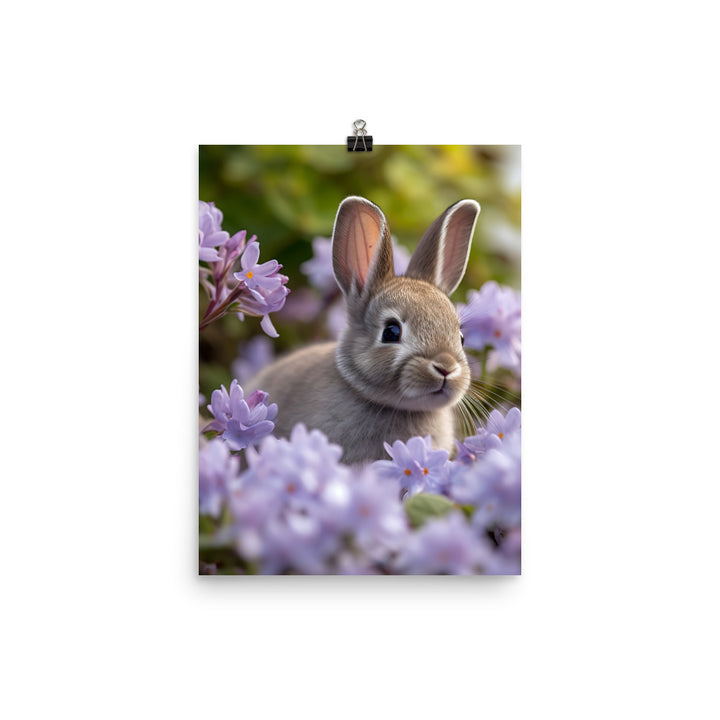 Lilac Bunny Photo paper poster - PosterfyAI.com