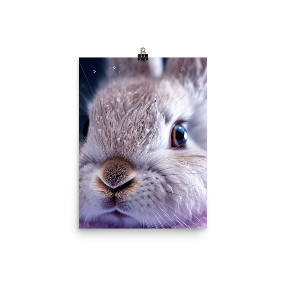 Charming Lilac Bunny Photo paper poster - PosterfyAI.com