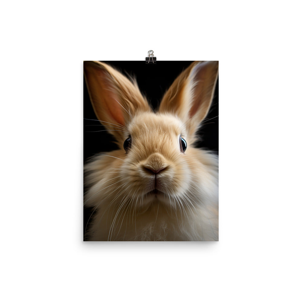 Charming Lionhead Bunny Photo paper poster - PosterfyAI.com