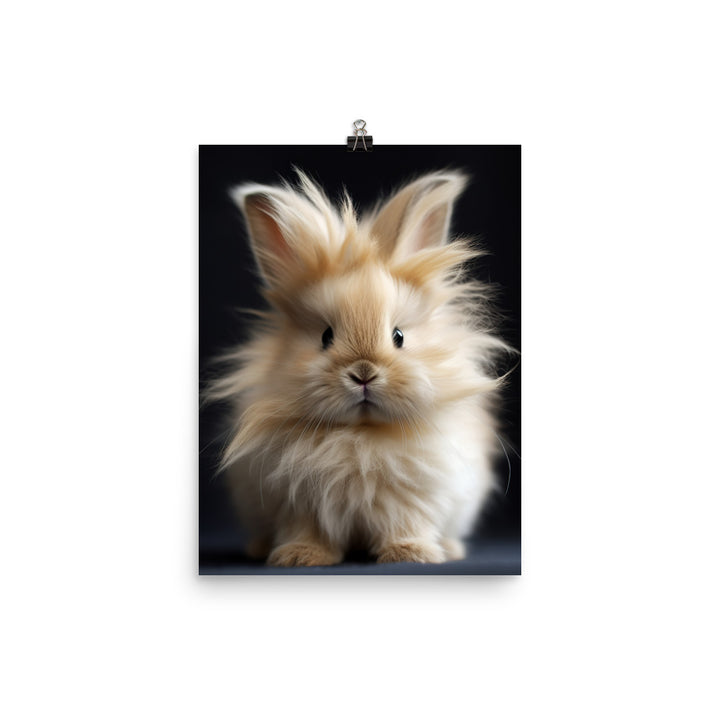 Adorable Lionhead Bunny Photo paper poster - PosterfyAI.com