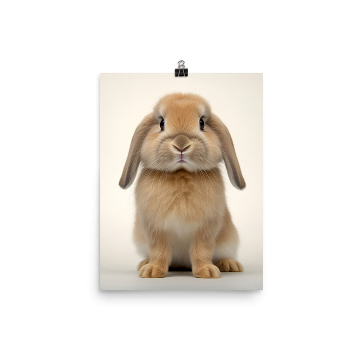 Holland Lop Bunny Photo paper poster - PosterfyAI.com